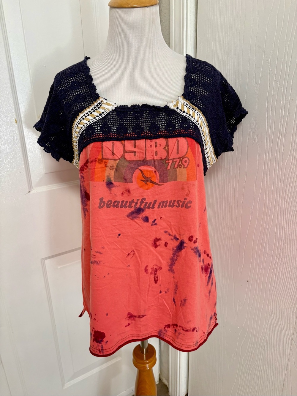 Free People Customized Crochet Tee